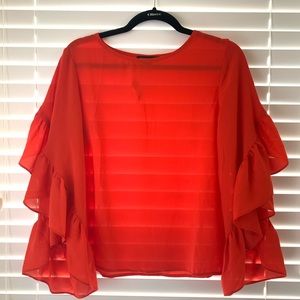 Red Blouse w/ Fun Sleeves!